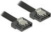 Delock FLEXI SATA-Kabel Serial ATA 150/300/600 SATA M bis M 1 m eingerastet Schwarz
