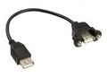 InLine USB-Adapter USB W bis W 2.0 20 cm Daumenschrauben Schwarz (33441D)