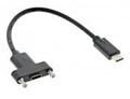 InLine USB-Verl&auml;ngerungskabel USB-C M bis W USB 3.1 Gen 1 20 cm Schwarz (33441G)