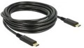 Delock USB-Kabel USB-C M bis M USB 2.0 3 A 4 m Schwarz (83868)