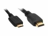 InLine Mini High Speed HDMI Cable HDMI-Kabel M bis mini M 1 m Schwarz (17461P)