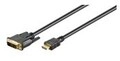 Wentronic goobay MMK 630-0200 G Videokabel Single Link HDMI / DVI M bis DVI-D M 2 m