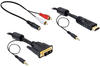 Delock Video-/Audio-Kabelkit HDMI / DVI Kabel 2 m 2x Chinch DVI-D (84455)