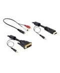 Delock Video-/Audio-Kabelkit HDMI / DVI Kabel 2 m 2x Chinch DVI-D (84455)
