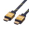 ROLINE Gold HDMI High Speed Cable with Ethernet mit Ethernetkabel M bis M 2 m