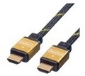 ROLINE Gold HDMI High Speed Cable with Ethernet mit Ethernetkabel M bis M 2 m