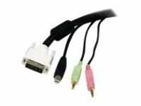 StarTech.com 4-in-1 USB DVI KVM Kabel mit Audio und Mikrofon