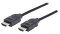 Manhattan HDMI-Kabel HDMI M bis M 1.8 m abgeschirmt Schwarz (306119)