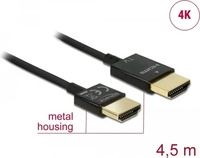 DeLock 84775, Delock Slim Premium HDMI mit Ethernetkabel M bis M 4.5 m dreifach