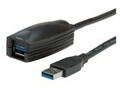 ROLINE USB-Verl&auml;ngerungskabel USB 3.0 W bis M 5 m Schwarz (12.04.1096)