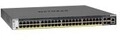 Netgear ProSAFE PoE+ Switch L3 verwaltet 2 x 10 Gigabit SFP+ + 48 x 10/100/1000 an
