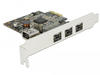 Delock PCI Express Card > 3 x external FireWire B + 1 x internal A FireWire-Adapter