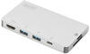 DIGITUS USB Type-C Multiport Travel Dock 6-Port Silber (DA-70867)