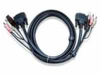 ATEN Video- / USB- / Audio-Kabel USB Stereo Mini-Klinkenstecker DVI-D M bis Typ B M 5