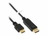 InLine Videokabel DisplayPort / HDMI M bis M 3 m Schwarz (17183)