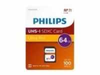 Philips SDXC Card 64 GB Class 10 UHS-I U3 V30 A1 Extended Capacity SD 64 GB