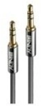 Lindy Cromo Line Audiokabel Stereo Mini-Klinkenstecker M bis M 2 m Anthrazit rund