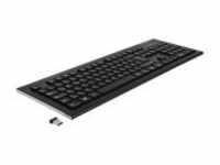 Delock Tastatur kabellos 2,4 GHz QWERTZ Deutsch Schwarz retail (12671)