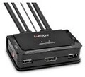 Lindy USB DisplayPort 3,5 mm Kopfh&ouml;rer 3.5mm mic A 4K Ultra HD 4096 x 2160 Pixel UHD