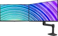 Ergotron 45-489-224, Ergotron LX dual direkt Tischhalterung Schwarz matt bis 63,5 cm