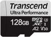 Transcend 128 GB microSD w/adapter UHS-I U3 A2 Micro SD 128 GB (TS128GUSD340S)