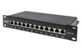 DIGITUS Cat.6A Patch Panel geschirmt 12-Port 1HE 10 " schwarz Patch-Panel Schwarz