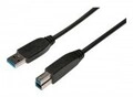 Assmann USB-Kabel USB Typ A M bis Type B M 3.0 1.8 m geformt Schwarz