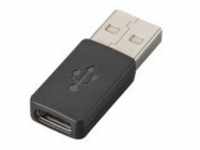 Poly Plantronics USB-Adapter USB-C W bis USB M Digital/Daten Schwarz (209506-01)
