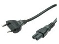 VALUE Netzkabel Euro St/2p.BU schwarz 1m Kabel Strom/Netzteil 2-polig Schwarz
