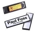 Durable CLIP-CARD Namensschild f&uuml;r 17 x 67 mm Magnet Schwarz Packung mit 25 x