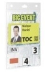Durable Namensschildhalterung f&uuml;r A6 durchsichtig Packung mit 20 Namensschild