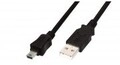 Assmann USB-Kabel Mini-USB Typ B M bis USB M 2.0 3 m geformt Schwarz