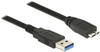 Delock USB-Kabel USB Type A M bis Micro-USB B M 3.0 50 cm Schwarz (85071)