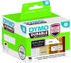 Dymo LW-Kunststoff-Etiketten 2 Rollen a 350 Etiketten Etiketten/Beschriftungsbänder