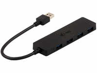 I-Tec USB 3.0 3.1 Gen 1 Type-A 5000Mbit/s Schwarz Schnittstellenhub Slim passive HUB