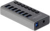 Delock USB 3.0 HUB 7 Ports Metallgehäuse mit Schalter Hub 7-Port Digital/Daten