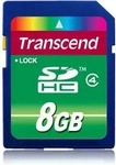 Transcend TS8GSDHC4, Transcend Flash-Speicherkarte 8 GB Class 4 SDHC (TS8GSDHC4)