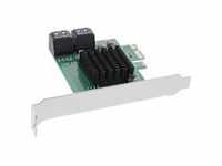 InLine Schnittstellenkarte 4x SATA 6Gb/s Controller PCIe 2.0 PCI-Express...