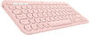 Logitech K380 Multi-Device Bluetooth Keyboard Tastatur kabellos 3.0 QWERTY GB rosé
