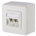 METZ CONNECT RJ-45 Wei&szlig; Steckdose x 2 Cat.6A Klasse EA reinwei&szlig; (130B12D20002-E)