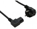 InLine Stromkabel IEC 60320 C13 bis CEE 7/7 M 50 cm 90&deg; Stecker links-gewinkelter