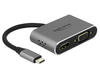 Delock USB Type-C Adapter zu HDMI und VGA mit Digital/Daten Digital/Display/Video