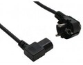 InLine Stromkabel IEC 60320 C13 bis CEE 7/7 M 50 cm 90&deg; Stecker links-gewinkelter