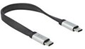 Delock USB 3.2 Gen 2 FPC Flachbandkabel Type-C zu 22 cm PD 3 A Digital/Daten 0,22 m