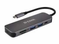 D-Link DUB-2325 Hub with card reader 2 x SuperSpeed USB 3.0 + 1 x USB-C Desktop