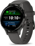 Garmin 010-02785-00, Garmin Venu 3S Smartwatch kieselgrau/schiefergrau Smart Watch