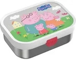 Mepal Campus Brotdose Edelstahl mit Bento-Einsatz und Gabel 750 ml Peppa Pig