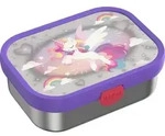 Mepal Campus Brotdose Edelstahl mit Bento-Einsatz und Gabel 750 ml Unicorn Glow