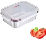 Westmark Lunch Box und Frischhaltedose Edelstahl 1,3 Liter
