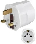 Goobay Reise Netzadapter EU f&uuml;r UK, wei&szlig;